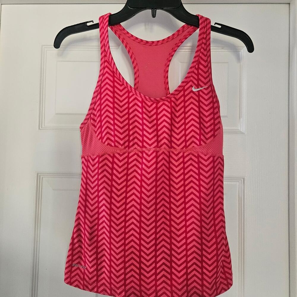 Nike Pink Chevron Tank Top